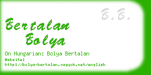 bertalan bolya business card